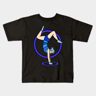Gymnastic girl handstand Kids T-Shirt